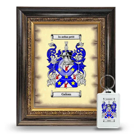 Galom Framed Coat of Arms and Keychain - Heirloom