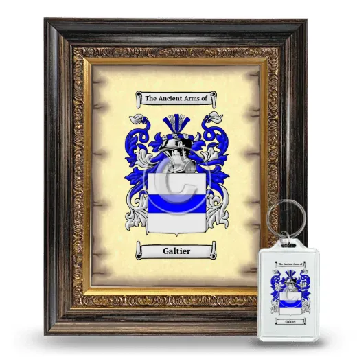 Galtier Framed Coat of Arms and Keychain - Heirloom