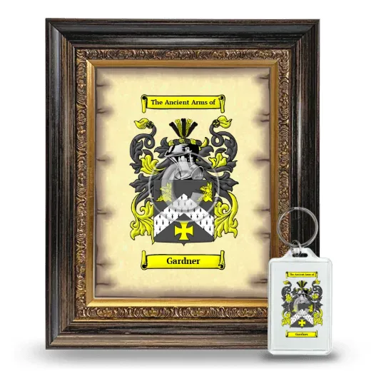 Gardner Framed Coat of Arms and Keychain - Heirloom