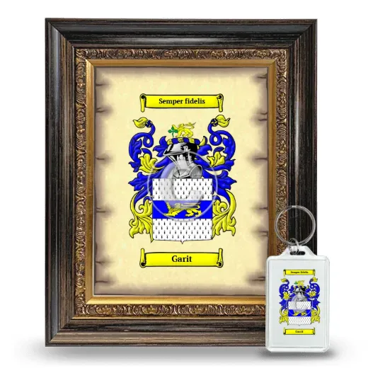 Garit Framed Coat of Arms and Keychain - Heirloom