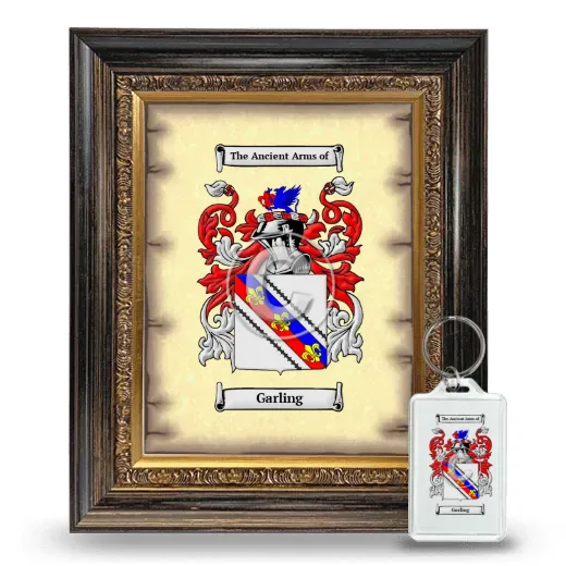 Garling Framed Coat of Arms and Keychain - Heirloom