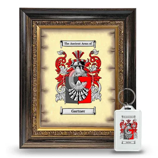 Gartner Framed Coat of Arms and Keychain - Heirloom