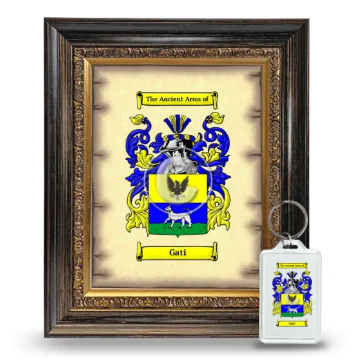 Gati Framed Coat of Arms and Keychain - Heirloom
