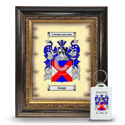 Gauge Framed Coat of Arms and Keychain - Heirloom