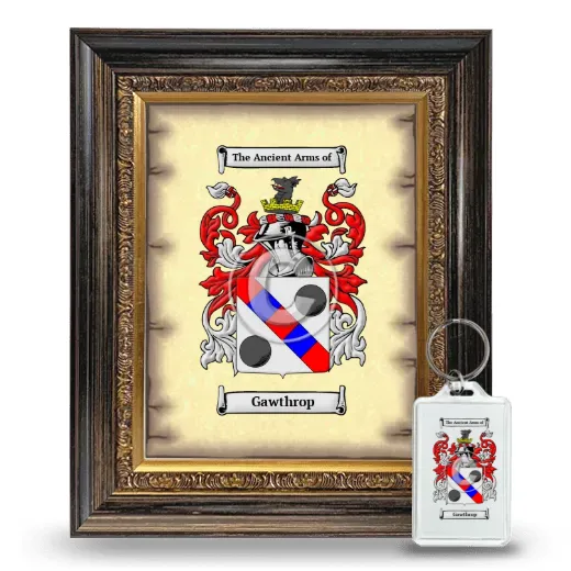 Gawthrop Framed Coat of Arms and Keychain - Heirloom