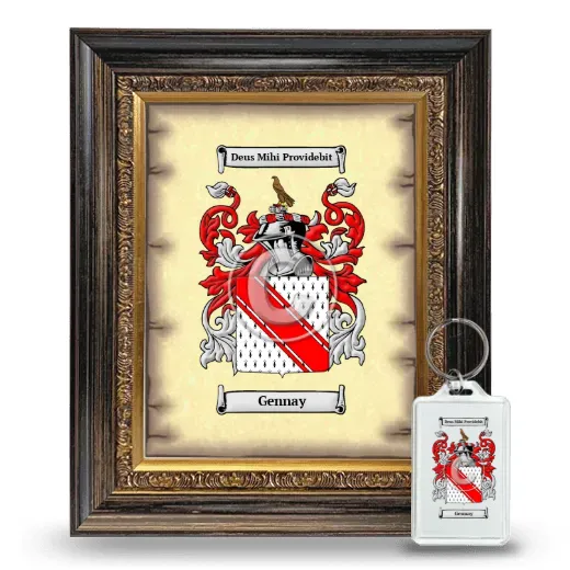 Gennay Framed Coat of Arms and Keychain - Heirloom