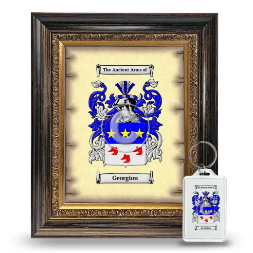Georgiou Framed Coat of Arms and Keychain - Heirloom