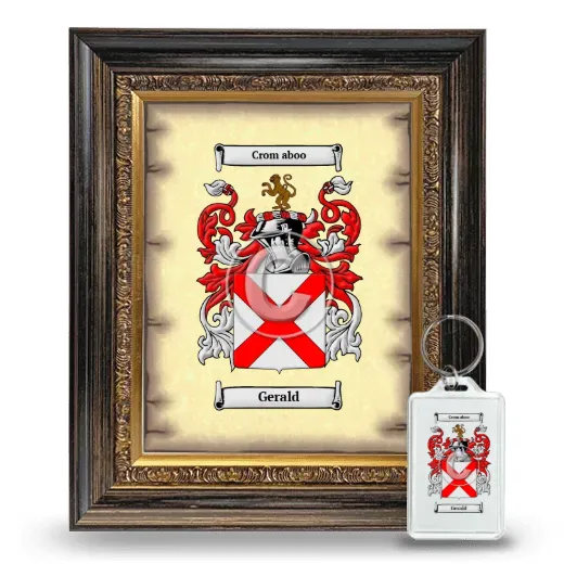 Gerald Framed Coat of Arms and Keychain - Heirloom