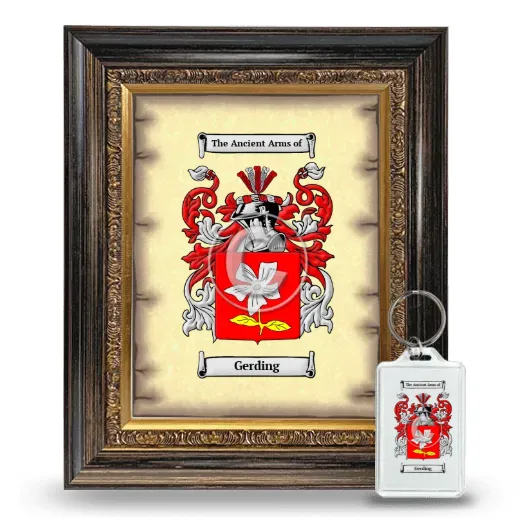 Gerding Framed Coat of Arms and Keychain - Heirloom