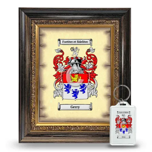 Gerry Framed Coat of Arms and Keychain - Heirloom