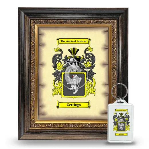 Gettings Framed Coat of Arms and Keychain - Heirloom