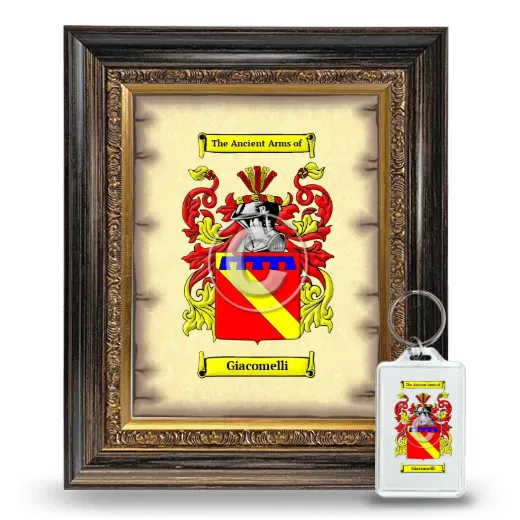 Giacomelli Framed Coat of Arms and Keychain - Heirloom
