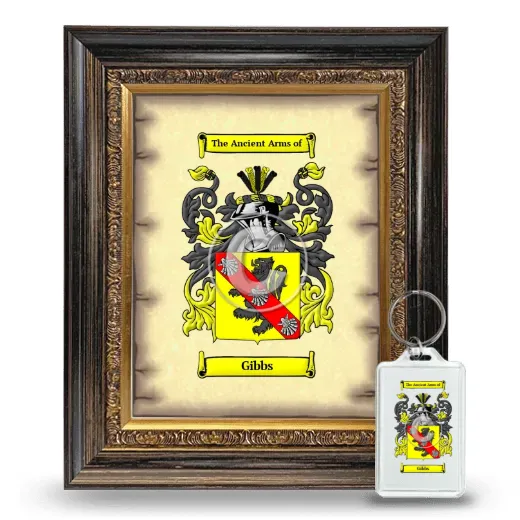 Gibbs Framed Coat of Arms and Keychain - Heirloom