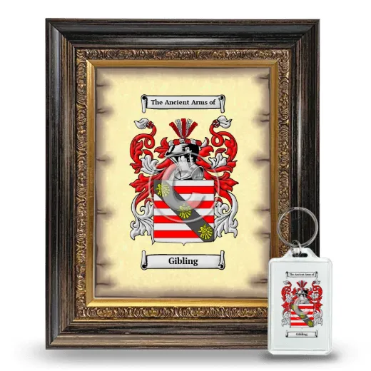 Gibling Framed Coat of Arms and Keychain - Heirloom