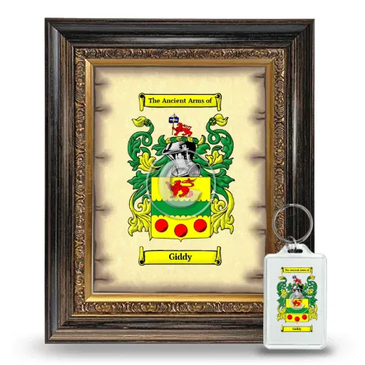 Giddy Framed Coat of Arms and Keychain - Heirloom