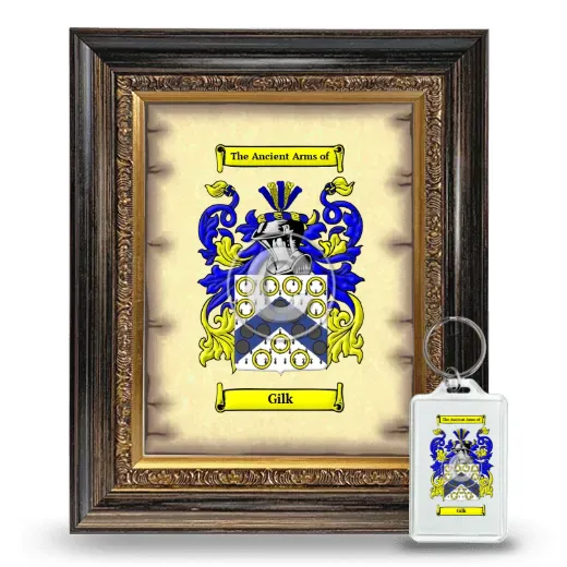 Gilk Framed Coat of Arms and Keychain - Heirloom