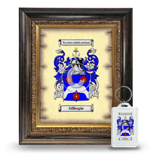 Gillespie Framed Coat of Arms and Keychain - Heirloom