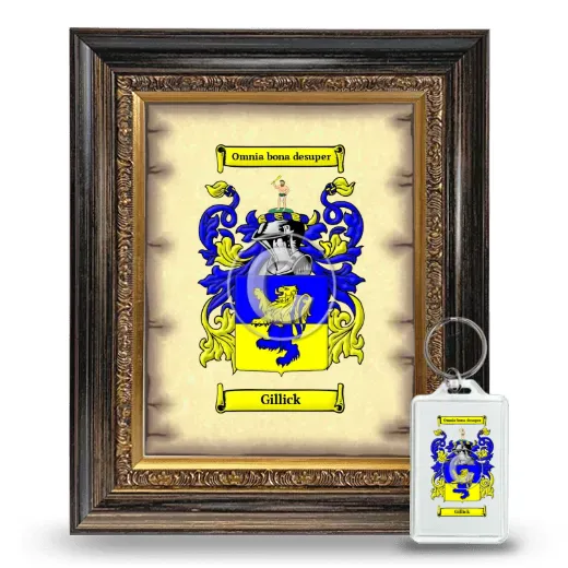Gillick Framed Coat of Arms and Keychain - Heirloom