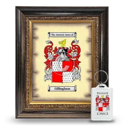 Gillingham Framed Coat of Arms and Keychain - Heirloom