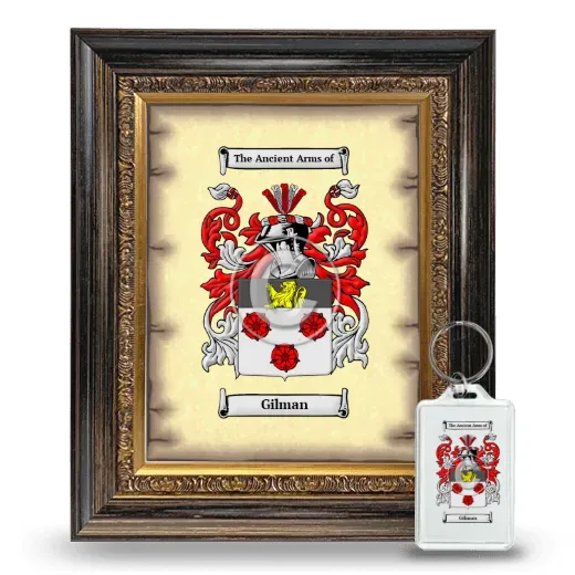 Gilman Framed Coat of Arms and Keychain - Heirloom