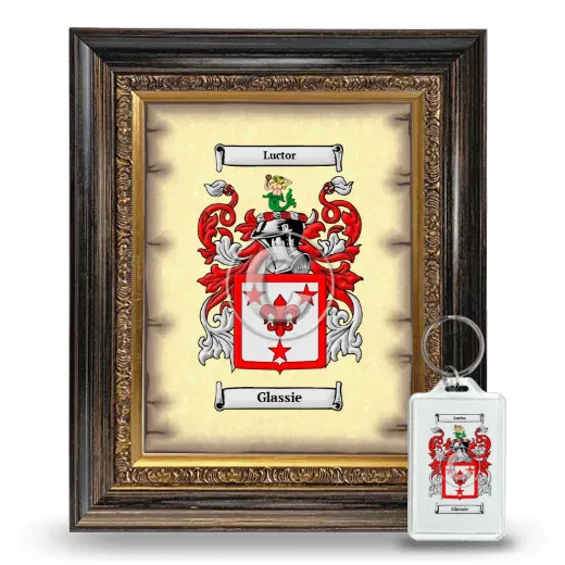 Glassie Framed Coat of Arms and Keychain - Heirloom