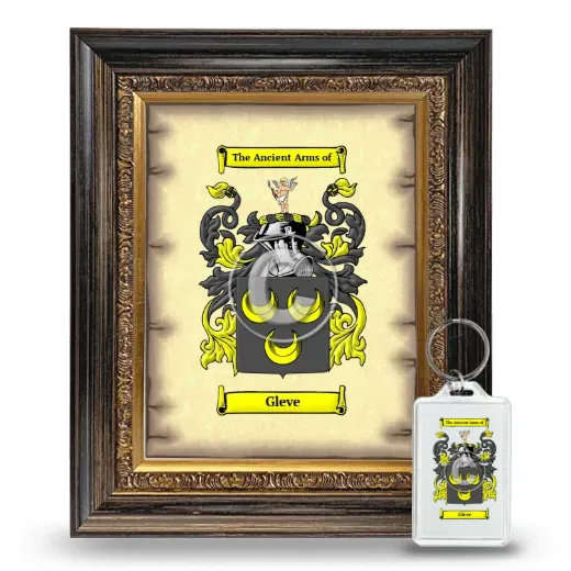 Gleve Framed Coat of Arms and Keychain - Heirloom
