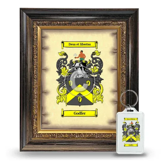 Godfer Framed Coat of Arms and Keychain - Heirloom