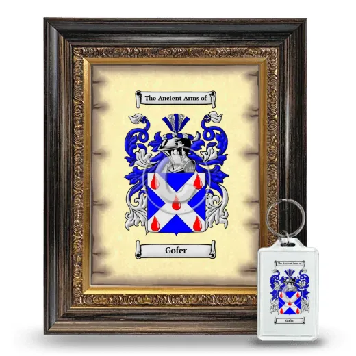 Gofer Framed Coat of Arms and Keychain - Heirloom
