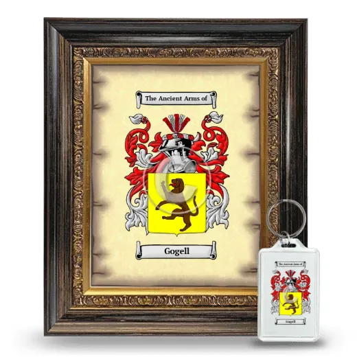 Gogell Framed Coat of Arms and Keychain - Heirloom