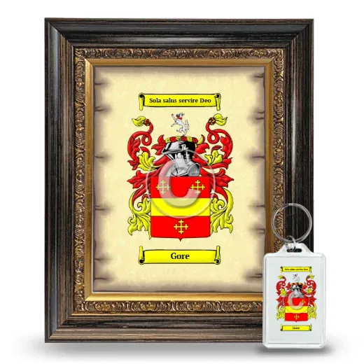 Gore Framed Coat of Arms and Keychain - Heirloom