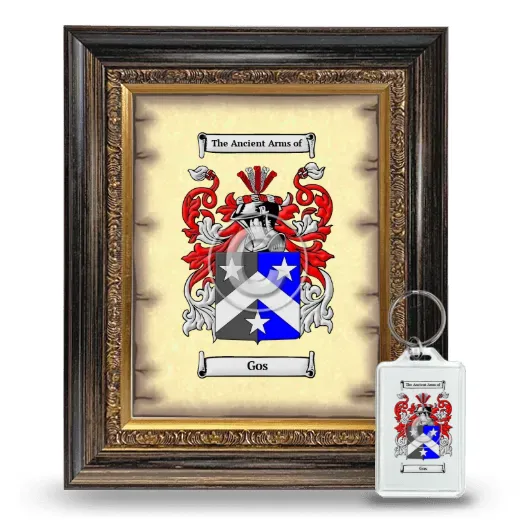 Gos Framed Coat of Arms and Keychain - Heirloom