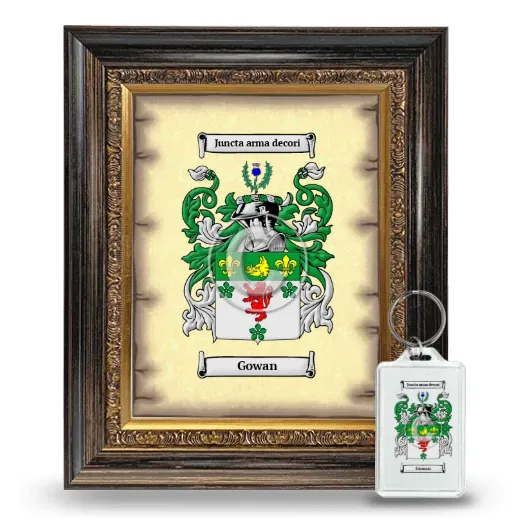 Gowan Framed Coat of Arms and Keychain - Heirloom
