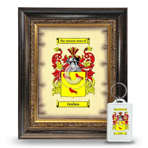 Grahen Framed Coat of Arms and Keychain - Heirloom