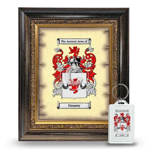 Graney Framed Coat of Arms and Keychain - Heirloom