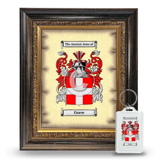 Grave Framed Coat of Arms and Keychain - Heirloom