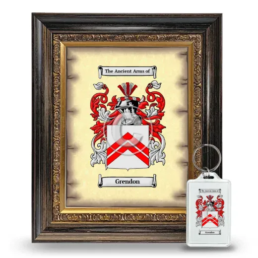 Grendon Framed Coat of Arms and Keychain - Heirloom