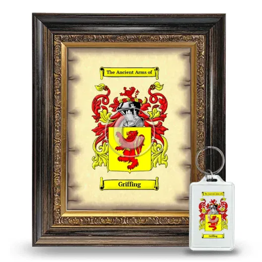 Griffing Framed Coat of Arms and Keychain - Heirloom