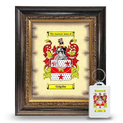 Grigsby Framed Coat of Arms and Keychain - Heirloom