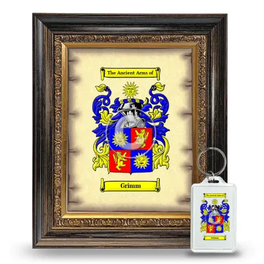 Grimm Framed Coat of Arms and Keychain - Heirloom