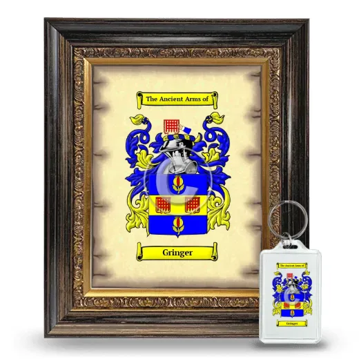Gringer Framed Coat of Arms and Keychain - Heirloom