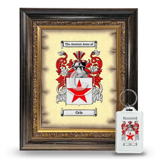 Gris Framed Coat of Arms and Keychain - Heirloom