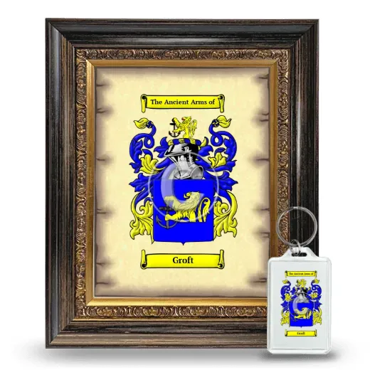 Groft Framed Coat of Arms and Keychain - Heirloom
