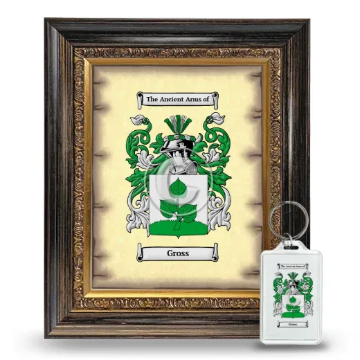 Gross Framed Coat of Arms and Keychain - Heirloom