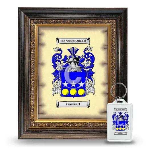 Grossart Framed Coat of Arms and Keychain - Heirloom