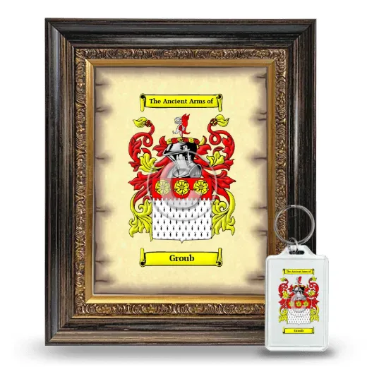 Groub Framed Coat of Arms and Keychain - Heirloom