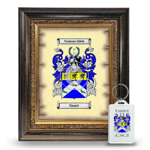Guart Framed Coat of Arms and Keychain - Heirloom