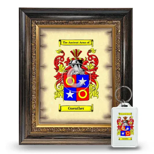 Guenther Framed Coat of Arms and Keychain - Heirloom