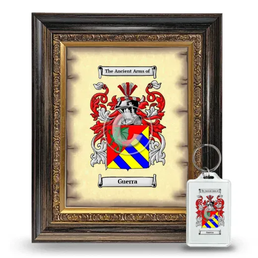 Guerra Framed Coat of Arms and Keychain - Heirloom