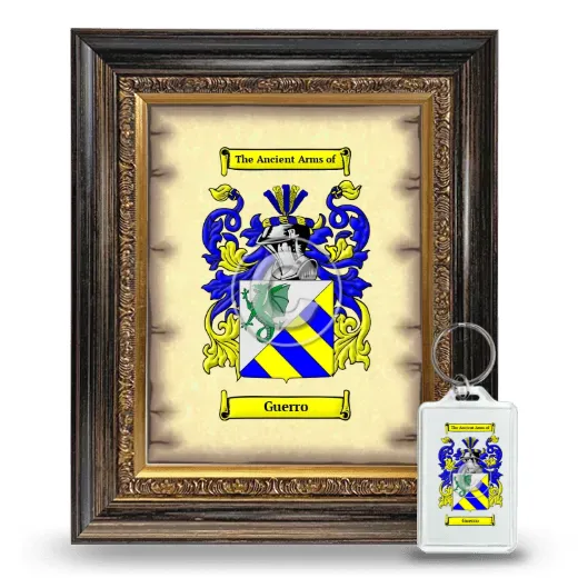 Guerro Framed Coat of Arms and Keychain - Heirloom