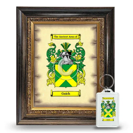 Guich Framed Coat of Arms and Keychain - Heirloom